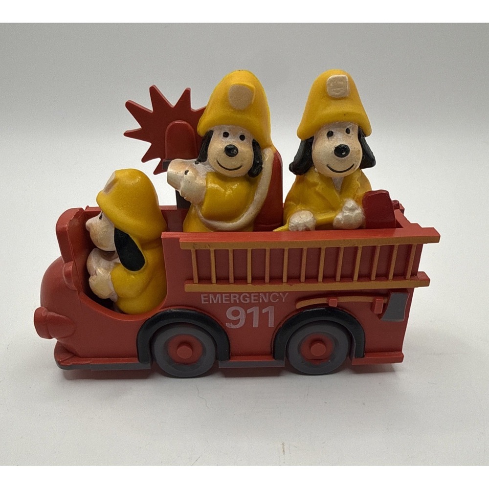 Vtg Giftco Memo Buddies Emergency 911 Anthropomorphic Refrigerator Magnets Fire